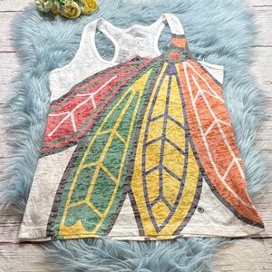 NEW! Blue 84 NHL Chicago Blackhawks Burn Out Racerback Tank sz M